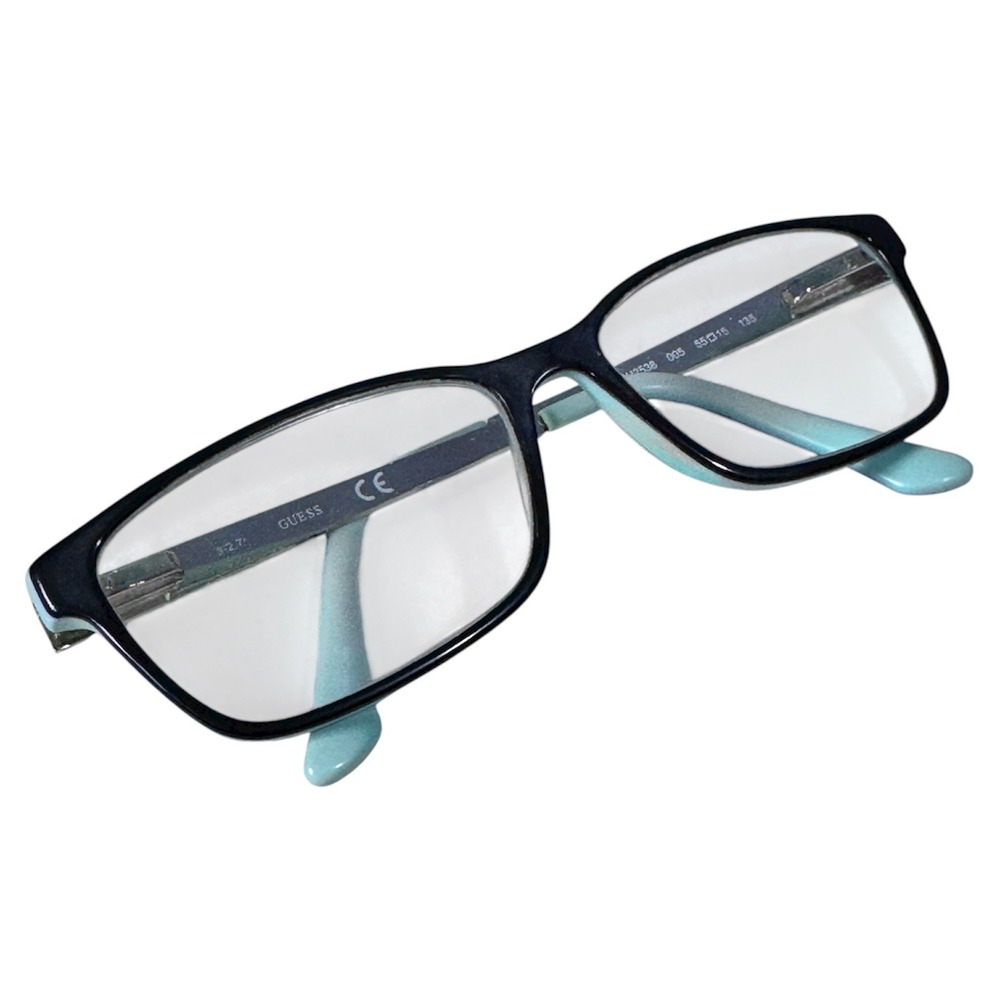 GUESS GU2538 005 Eyeglasses 55 15 135 Black Blue Eyewear‎ Frames